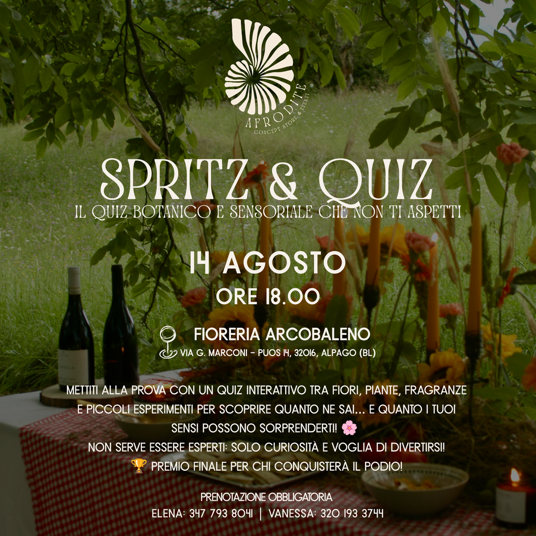 SPRIZ & QUIZ - Il quiz botanico e sensoriale che non ti aspettI - V. Natural Lab